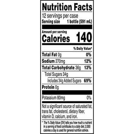 Gatorade Thirst Quencher Lemon-Lime, 20 Ounce Bottles (Pack of 12)