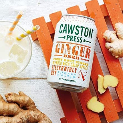 Cawston Press Sparkling Ginger Beer, 11.15 Ounce Cans (Pack of 24)