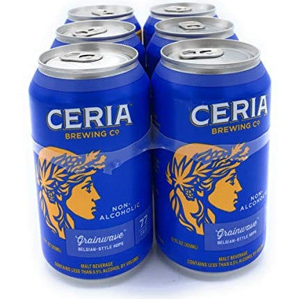 Ceria Brewing Co. Grainwave Non-Alcoholic White Ale 6pk Cans, 12 FZ