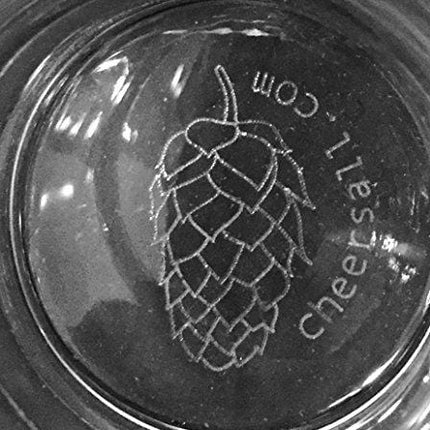 Ultimate Pint - Perfect Pint Glass to Explode Flavors and Maximize Beer Enjoyment - Exclusive Nucleated Hop Leaf Over 100 Points of Nucleation