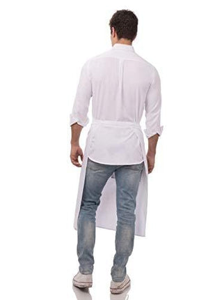Chef Works unisex adult Bistro Apron apparel accessories, White, 32-Inch Length by 27 1 2-Inch Width US