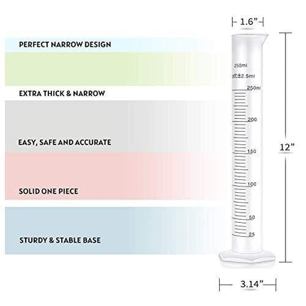 Chefast Hydrometer and Test Jar for Wine, Beer, Mead and Kombucha - Combo Kit of Triple-Scale Hydrometer, 250ml Plastic Cylinder, Cleaning Brush, Cloth and Storage Bag