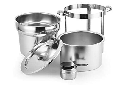 CHEFQ7 Qt Marmite Soup Chafer with 6 Oz ladel Stainless Steel Buffet Set Warmer for Any Event or Party - Commercial Grade