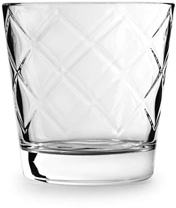 Circleware Arrabella Double Old Fashioned Whiskey Glasses, Set of 4 Kitchen Drinking Glassware for Water, Juice, Ice Tea, Beer, Wine Bar Barrel Liquor Dining Decor Beverage Gifts, 12.5 oz