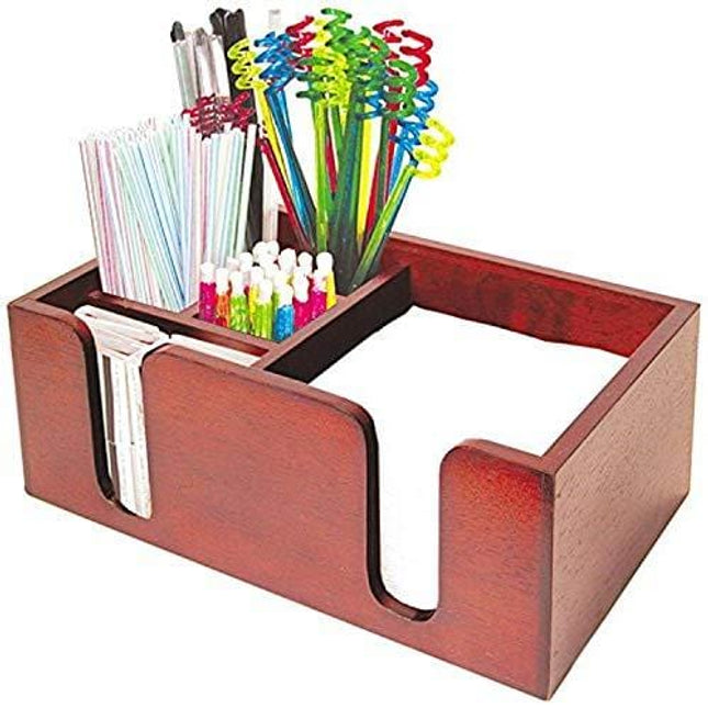 Co-Rect Wood Bar Caddy with Rectangular Design, Hazel