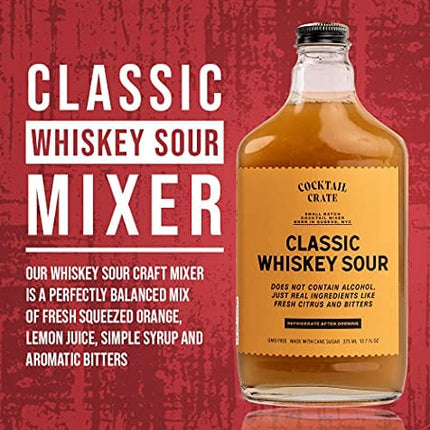 Cocktail Crate Premium Drink Mixer Variety Pack | Award Winning Craft Cocktail Mixers for True Connoisseurs | Premium Cocktail Syrup Creations with Aromatic Bitters, Demerara Sugar | 12oz - 3 pack