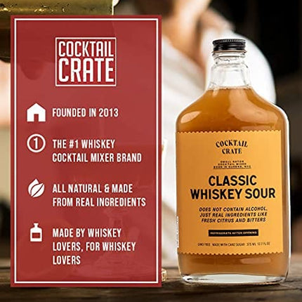 Cocktail Crate Premium Drink Mixer Variety Pack | Award Winning Craft Cocktail Mixers for True Connoisseurs | Premium Cocktail Syrup Creations with Aromatic Bitters, Demerara Sugar | 12oz - 3 pack