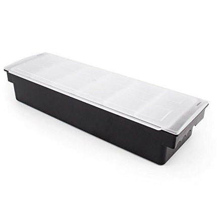 Bar Top Food & Condiment Dispenser - 6 Tray Plastic Garnish Station with Lid for Bartending & Serving Taco, Ice Cream, Fruit, Salad Bar - Topping Organizer for Restaurant Supplies & Accessories