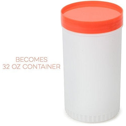 Colorful Juice Pouring Spout Bottle & Container – Mix, Pour, & Store, Plastic Barware by Cocktailor (Orange)