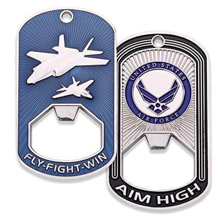 Air Force Challenge Coin - Dog Tag - Bottle Opener Coin - Designed by Military Veterans - Officially Licensed Product - Coins for Anything