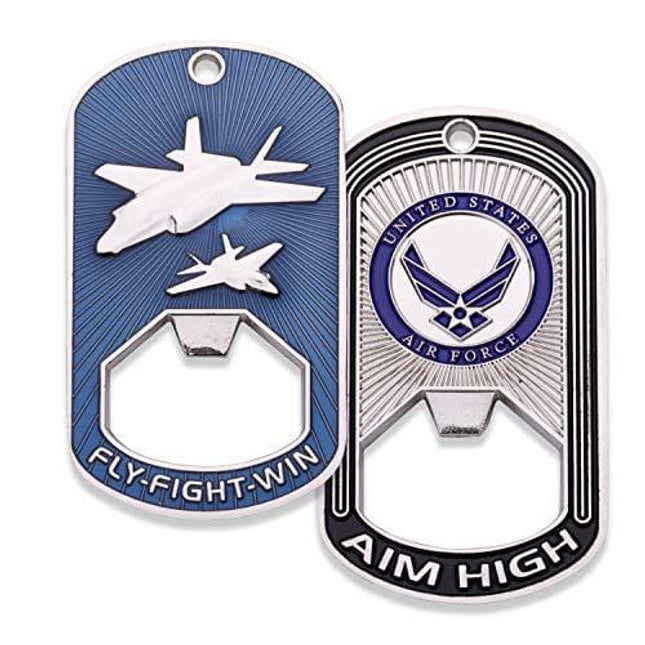 Air Force Challenge Coin - Dog Tag - Bottle Opener Coin - Designed by Military Veterans - Officially Licensed Product - Coins for Anything
