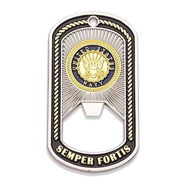 Navy Challenge Coin - Dog Tag - Bottle Opener Coin - Designed by Military Veterans - Officially Licensed Product - Coins For Anything