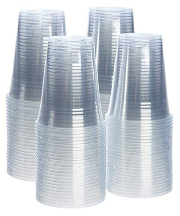 [100 Pack - 16 oz.] Crystal Clear PET Plastic Cups