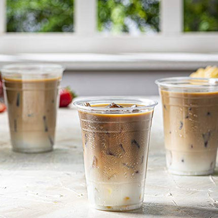 [100 Pack - 16 oz.] Crystal Clear PET Plastic Cups