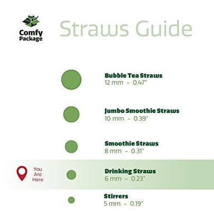 Paper Drinking Straws [200 Pack] 100% Biodegradable - Assorted Colors