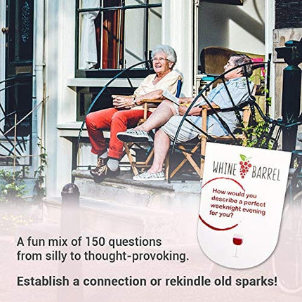 Whine Barrel Card Game - Wine Game Conversation Starter - Fun Game and Gift for Wine Lovers