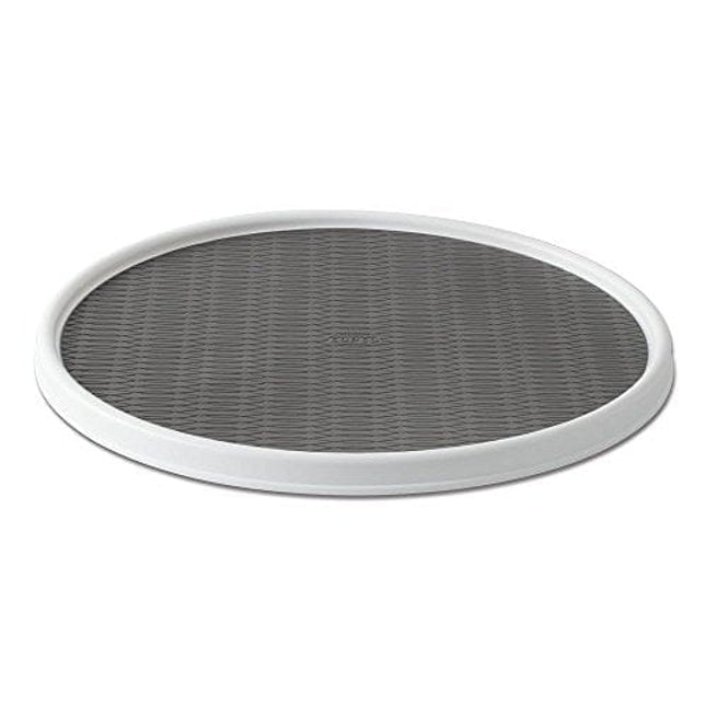 Copco 255-0186 Non-Skid Pantry Cabinet Lazy Susan Turntable, 18-Inch, White/Gray - 2555-0186