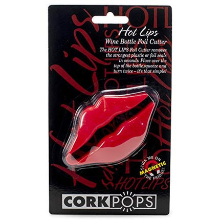 Cork Pops Hot Lips 4-Blade 4 x 2 Refrigerator Magnet Wine Bottle Foil Cutter