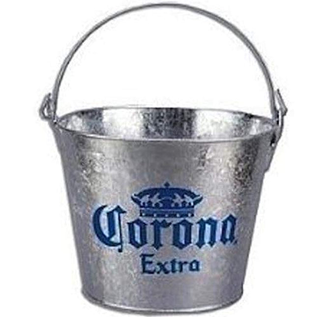 Corona Extra Galvanized Beer Bucket W/Built-In Bottle Opener