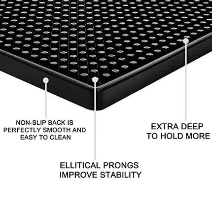 Bar Mat 18" X 12" Durable and Stylish Rubber Dish Drying Bar Spill Mat Nonslip Flexible Mats for Bars, Restaurants, Coffee Shops, and Draining Pad Counter Tops (Pack of 1)
