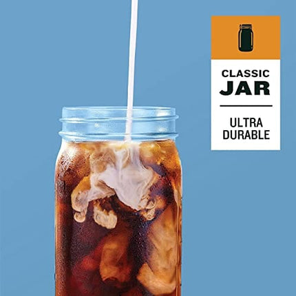 County Line Kitchen Glass Mason Jar Pitcher with Lid - Wide Mouth, 2 Quart (64 oz / 1.9 Liter) - Heavy Duty, Leak Proof - Sun & Iced Tea, Cold Brew Coffee, Flavored Water & More