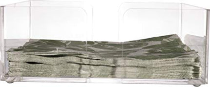 Cq acrylic Clear Sticky Note Holder and Napkin Holder Rack,Towel Holder in Clear,Cocktail Napkin Holder,Freestanding Tissue Dispenser For Table,5.5"x 5.5"x 2.5"