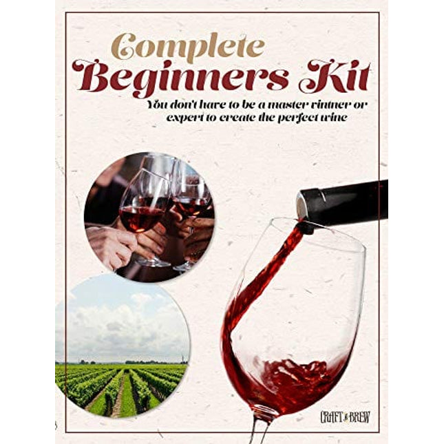 Craft A Brew Home Chardonnay Making Kit – Easy Beginners with Ingredients and Supplies – Ultimate Wine Brewing