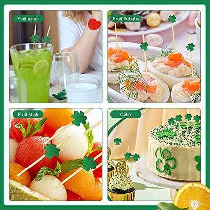 Shamrock Cocktail Picks, 3 Leaf Clover (100pcs)