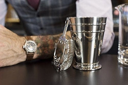 Crafthouse by Fortessa Collection Professional Metal Barware/Bar Tools by Charles Joly, 5" Stainless Steel Hawthorne Cocktail Strainer, 5", Silver