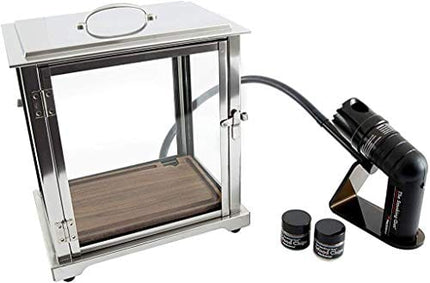 Crafthouse by Fortessa Professional Metal Barware/Bar Tools by Charles Joly, Stainless Steel and Glass Box, Cocktail/Beverage/Cheese/Food Smoker with Smoking Gun, Clear