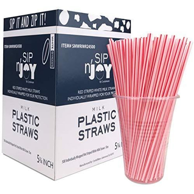 [500] Cocktail Straws Stirrers, Individually Wrapped (Paper Wrapped), These are 5.75" BPA Free Disposable Colored Cocktail/Coffee Stir Sticks.