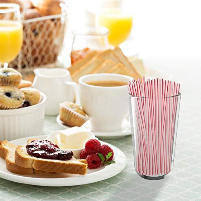 [500] Cocktail Straws Stirrers, Individually Wrapped (Paper Wrapped), These are 5.75" BPA Free Disposable Colored Cocktail/Coffee Stir Sticks.