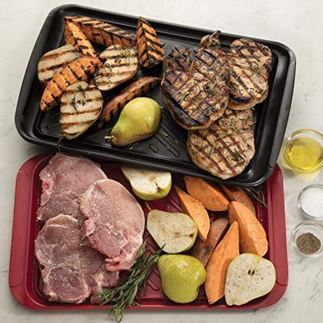 Cuisinart CPK-200 Grilling Prep and Serve Trays, Black and Red