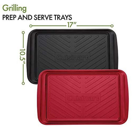 Cuisinart CPK-200 Grilling Prep and Serve Trays, Black and Red