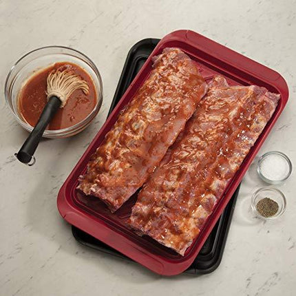 Cuisinart CPK-200 Grilling Prep and Serve Trays, Black and Red