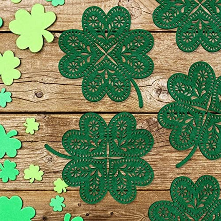 Non-Woven Green Shamrock Coasters St. Patrick's Day Drink Coasters (24 Pack)