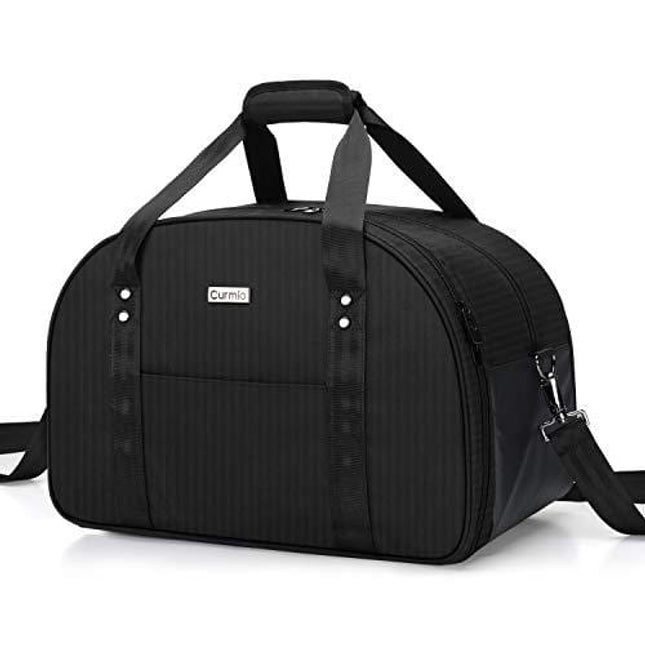 CURMIO Bartender Kit Travel Carrying Bag with Padded Compartment for Wine and Cocktail Shaker, Shoulder Tote Bag for Bar Tools Set, Perfect for Home Indoor Outdoor Patio Party, BAG ONLY - Black