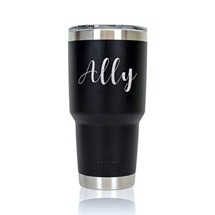 Personalized Tumbler | Custom Monogram | YETI and Polar Camel Tumblers | Birthday Gift Idea | Gift for Her | Gift for Him | Laser Engraved | Splash Proof Lid Included | Optional Reusable Straw