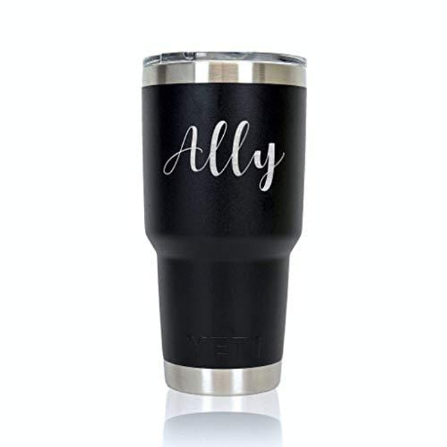 Personalized Tumbler | Custom Monogram | YETI and Polar Camel Tumblers | Birthday Gift Idea | Gift for Her | Gift for Him | Laser Engraved | Splash Proof Lid Included | Optional Reusable Straw