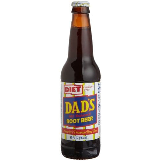 Dad's DIET ROOT BEER LONGNECKS - "With the 1971 Retro Label", 12-Ounce Glass Bottle (Pack of 12)