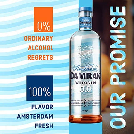 DAMRAK VIRGIN 0.0 – Non Alcoholic Distilled Spirit – Highest Rated Citrus-Forward Gin Mocktails – Mix Delicious Non Alcoholic Cocktails