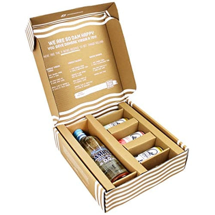 Damrak Virgin Zero Proof Cocktail Kit - Non Alcoholic Citrus-Forward Spirit 700 ml, 3 Q Mixer Cans