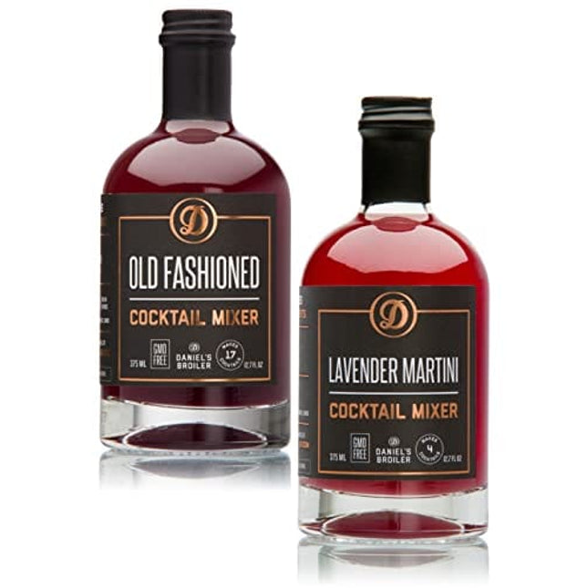 Daniel’s Broiler Cocktail Mixer Collection: Old Fashioned & Lavender Martini. Straight from our Steakhouse. Just Add Spirits & Garnish, Craft Cocktail Mixers made in Small Batches (2/375 ml bottles)