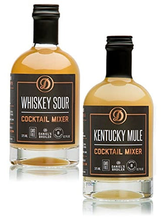 Daniel’s Broiler Cocktail Mixer Collection: Whiskey Sour & Kentucky Mule. Straight from our Steakhouse. Just Add Spirits & Garnish, Craft Cocktail Mixers made in Small Batches (2/375 ml bottles)