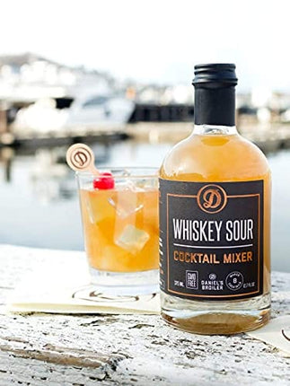Daniel’s Broiler Cocktail Mixer Collection: Whiskey Sour & Lavender Martini. Straight from our Steakhouse. Just Add Spirits & Garnish, Craft Cocktail Mixers made in Small Batches (2/375 ml bottles)