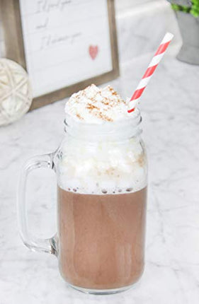 Darware Mason Jar Mugs with Handles (24oz, 4-Pack); Glass Drinking Glasses for Cold Beverages, Decoration, Storage, Party Favors, Cocktails, Floats, Centerpieces and more