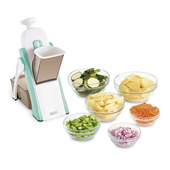 DASH Safe Slice Mandoline for Vegetables, Meal Prep & More with Thickness Adjuster, Aqua