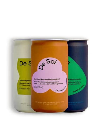 De Soi Variety Pack by Katy Perry - Sparkling Beverages Non-Alcoholic Drinks, Natural Botanicals, Adaptogen Drink, Vegan, Gluten-Free, Ready to Drink 12-pack (8 Fl Oz)