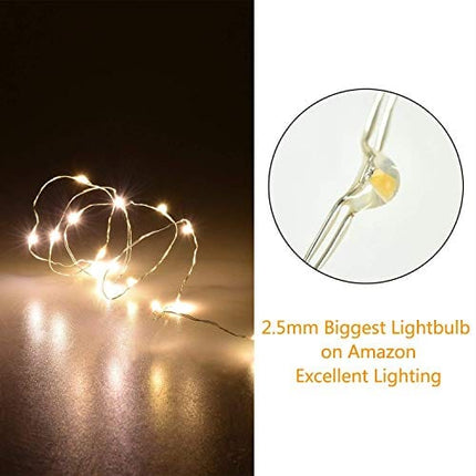 DealKits (6 Pack) Wine Bottle Cork Lights, 1 AAA Battery Operated LED Outdoor Indoor String Lights Warm White Fairy Lights for Bedroom, DIY, Party, Decoration, Christmas, Halloween, Wedding, 2.5ft