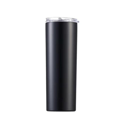 Deitybless 20oz Stainless Steel Sublimation Blanks Skinny Tumblers, Double Wall Vacuum Slim Tumbler Bulk with Lid, Travel Coffee Mug for Vinyl Projects Water cup(Navy)